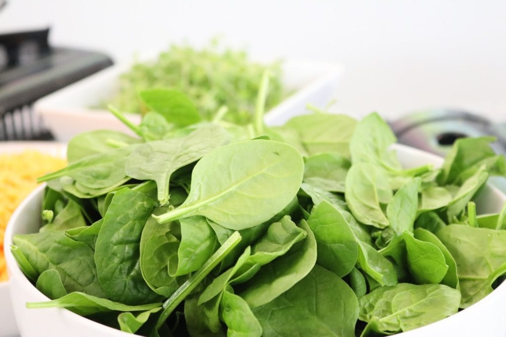Bowl of spinach - leafy greens