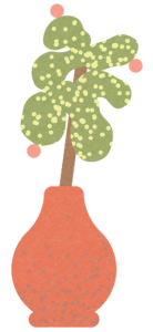 Illustration of plant in planter