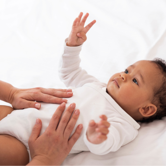 newborn belly massage for constipation