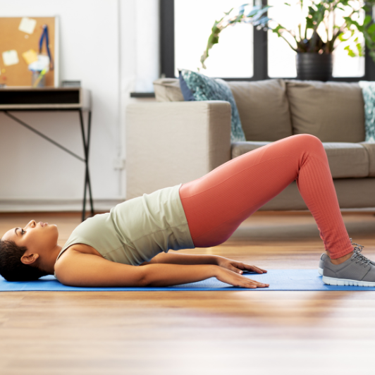 postpartum bridge pose | exercise for pelvic floor