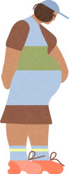 Illustration of pregnant woman standing